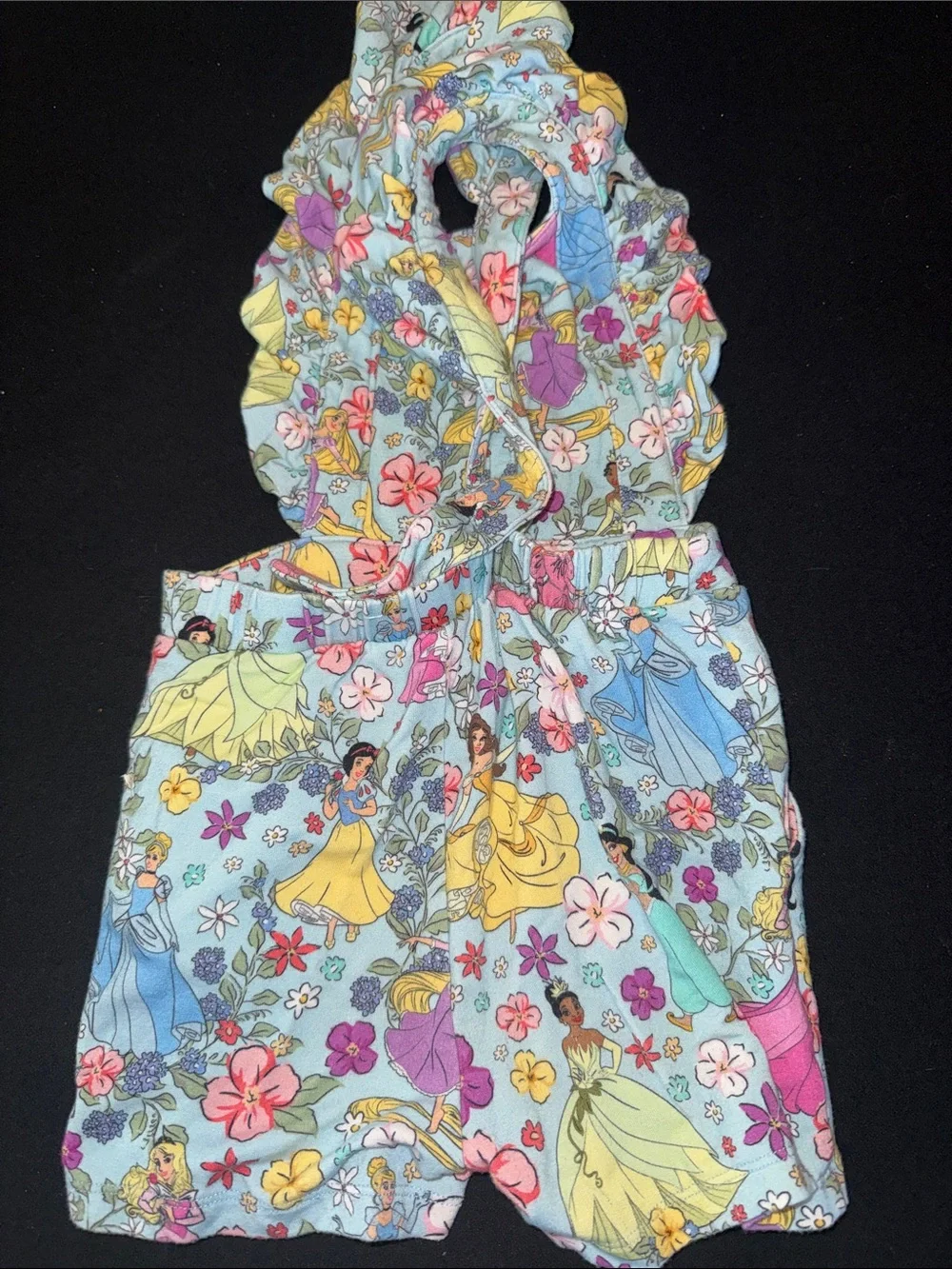 Posh Peanut Disney Princess Floral Overalls